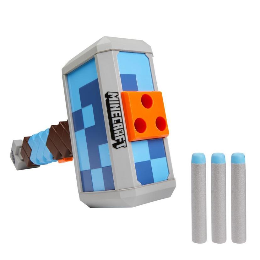 Nerf Minecraft Stormlander Dart-Blasting Hammer, Fires 3 Darts, Includes 3 Nerf Elite Darts, Pull-Back Priming Handle product image 1