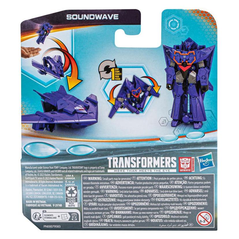 Transformers Toys EarthSpark 1-Step Flip Changer Soundwave Action Figure product image 1