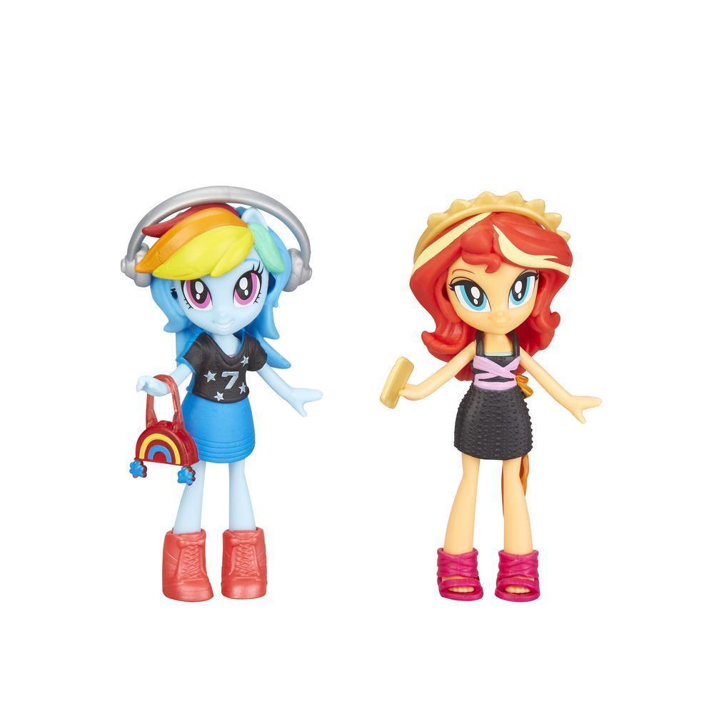 My Little Pony Equestria Girls Fashion Squad Rainbow Dash and Sunset Shimmer Mini Doll Set with 40+ Accessories product thumbnail 1