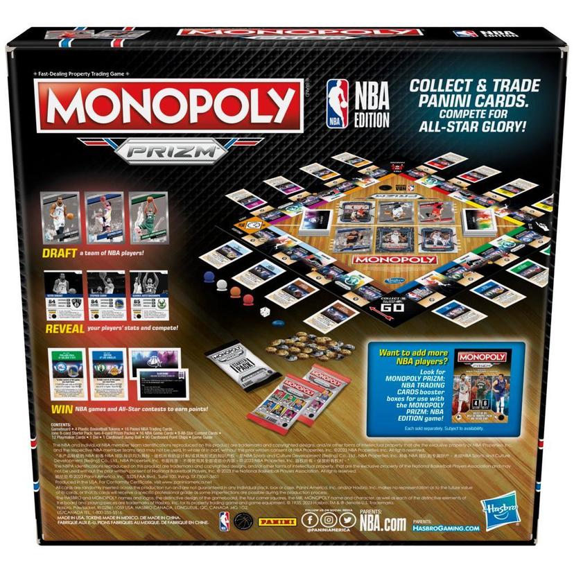 Monopoly Prizm: NBA Edition Board Game with Panini NBA Trading Cards, 2-4 Players, Ages 8+ product image 1