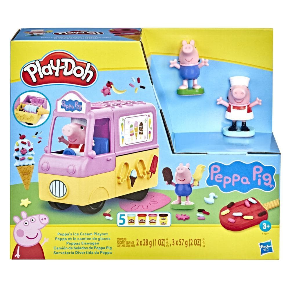 Play-Doh Peppa's Ice Cream Playset with Ice Cream Truck, Peppa and