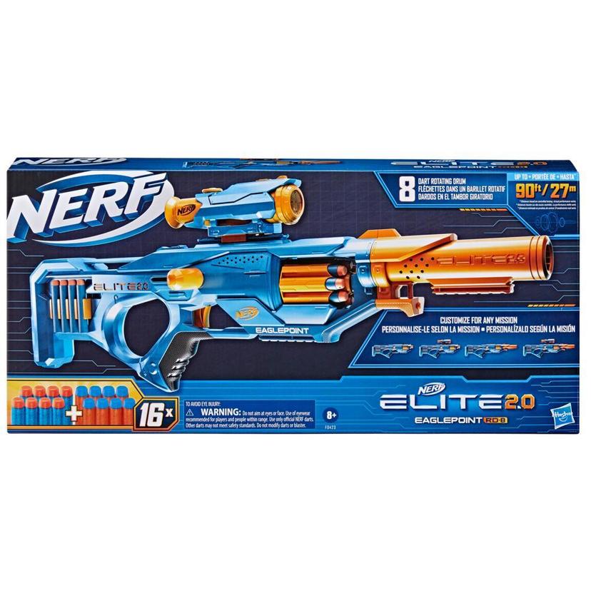 Nerf Elite 2.0 Eaglepoint RD-8 Blaster -- 8-Dart Drum, Detachable