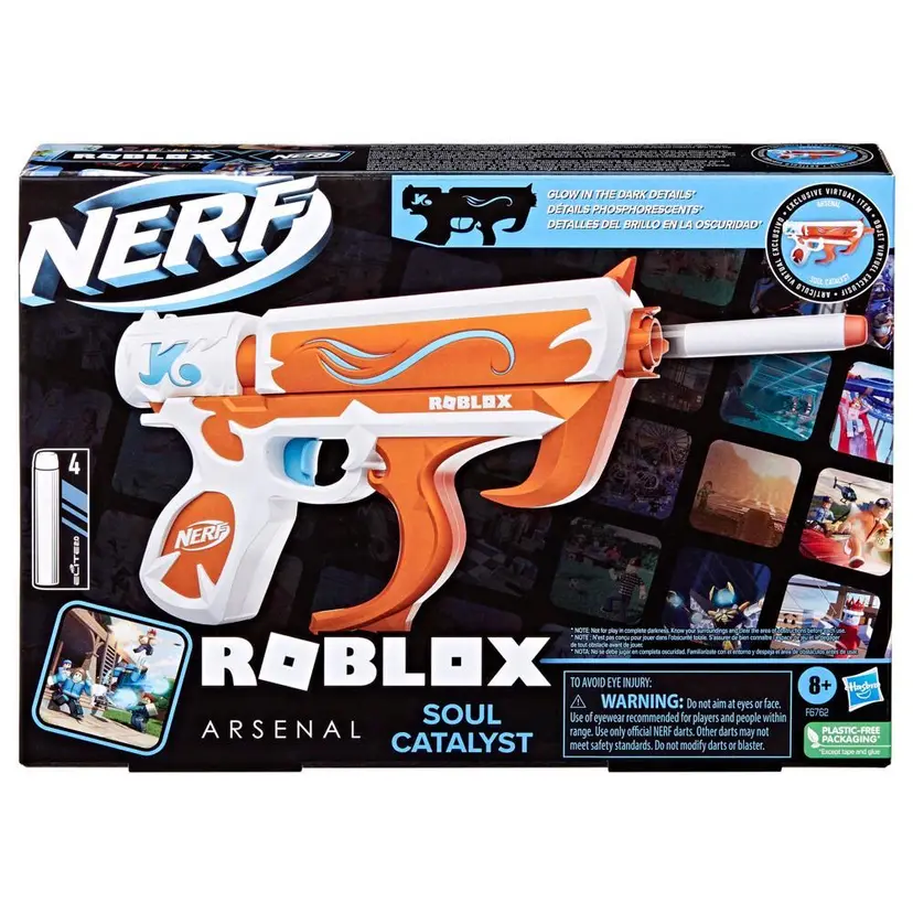 Nerf Roblox Arsenal: Soul Catalyst Dart Blaster, Includes Code to Redeem Exclusive Virtual Item, 4 Elite Nerf Darts product image 1