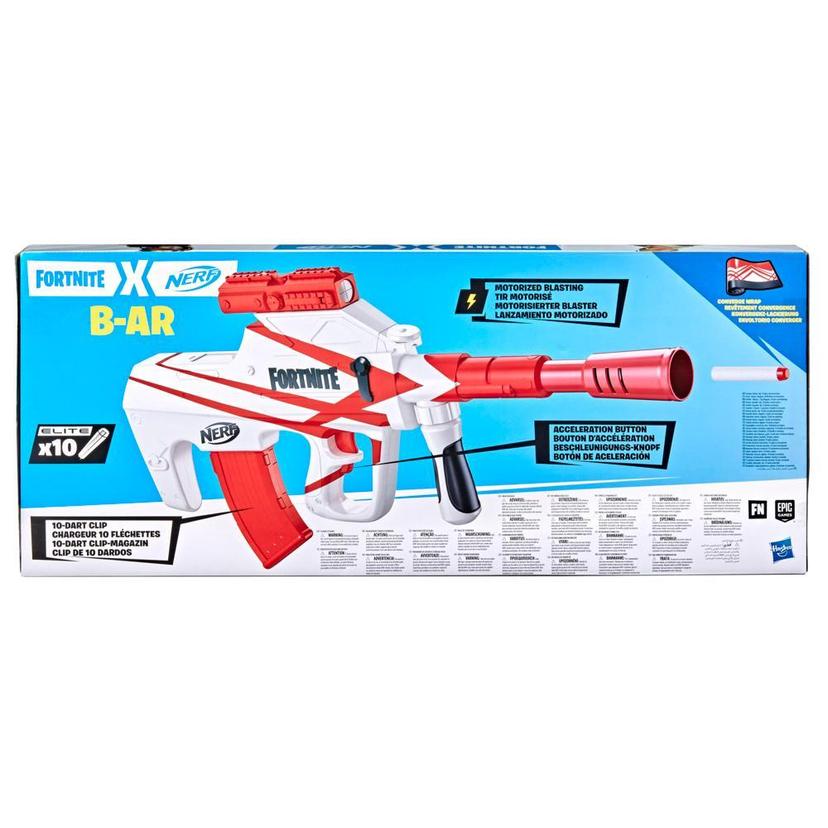 Nerf Fortnite B-AR Motorized Dart Blaster -- Fortnite Converge Wrap,  10-Dart Blasting, 10-Dart Clip, 10 Nerf Darts - Nerf