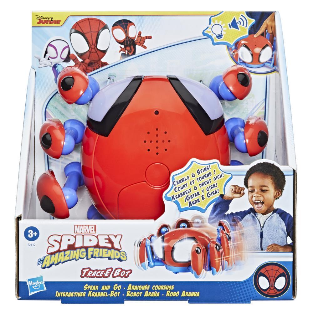 Spidey and His Amazing Friends Speak and Go Trace-E Bot Electronic Spider Toy, Sound-Activated, Crawls, For Ages 3 and Up product thumbnail 1