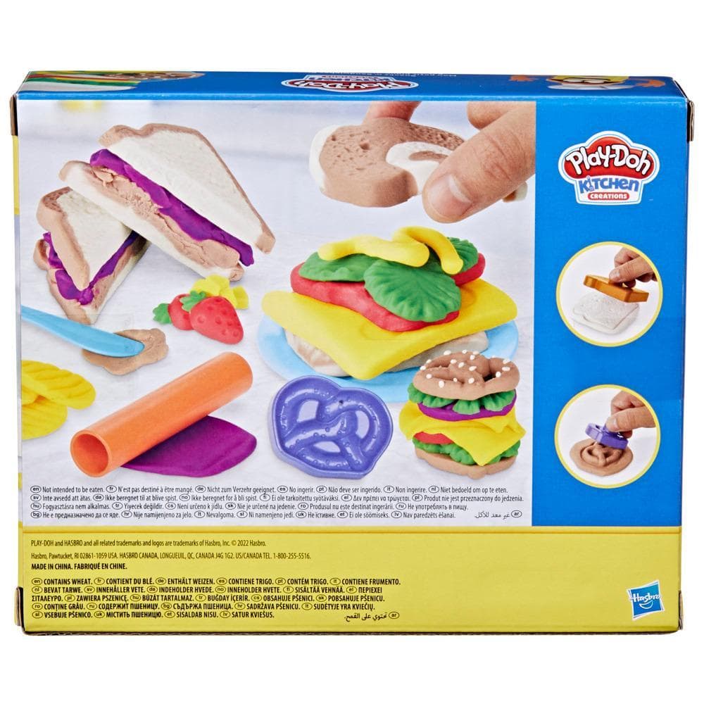 Play-Doh Kitchen Creations Snacks 'n Sandwiches Playset with 11