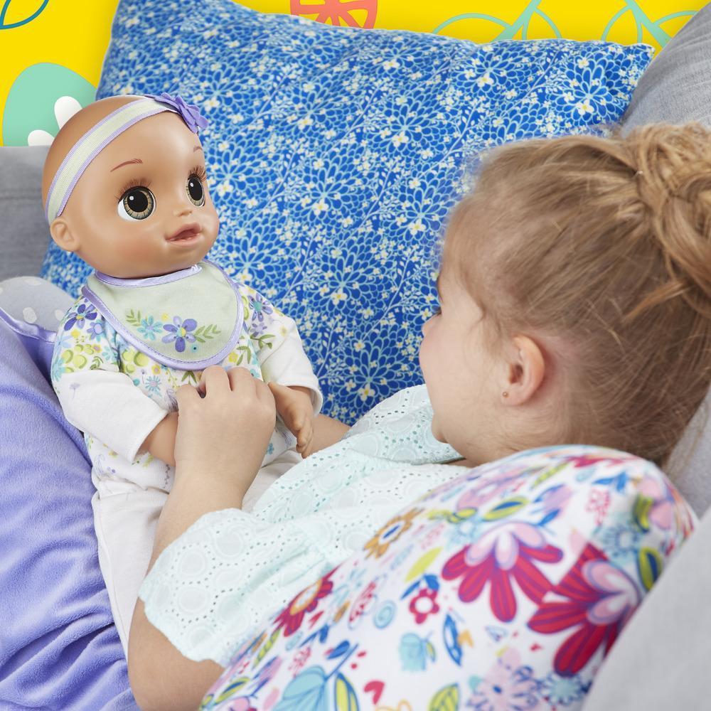 Baby Alive Mi bebita de verdad: Realista muñeca bebé morena con más de 80 expresiones, movimientos y sonidos reales de bebé, y accesorios para muñeca. Juguete niñas y niños de 3