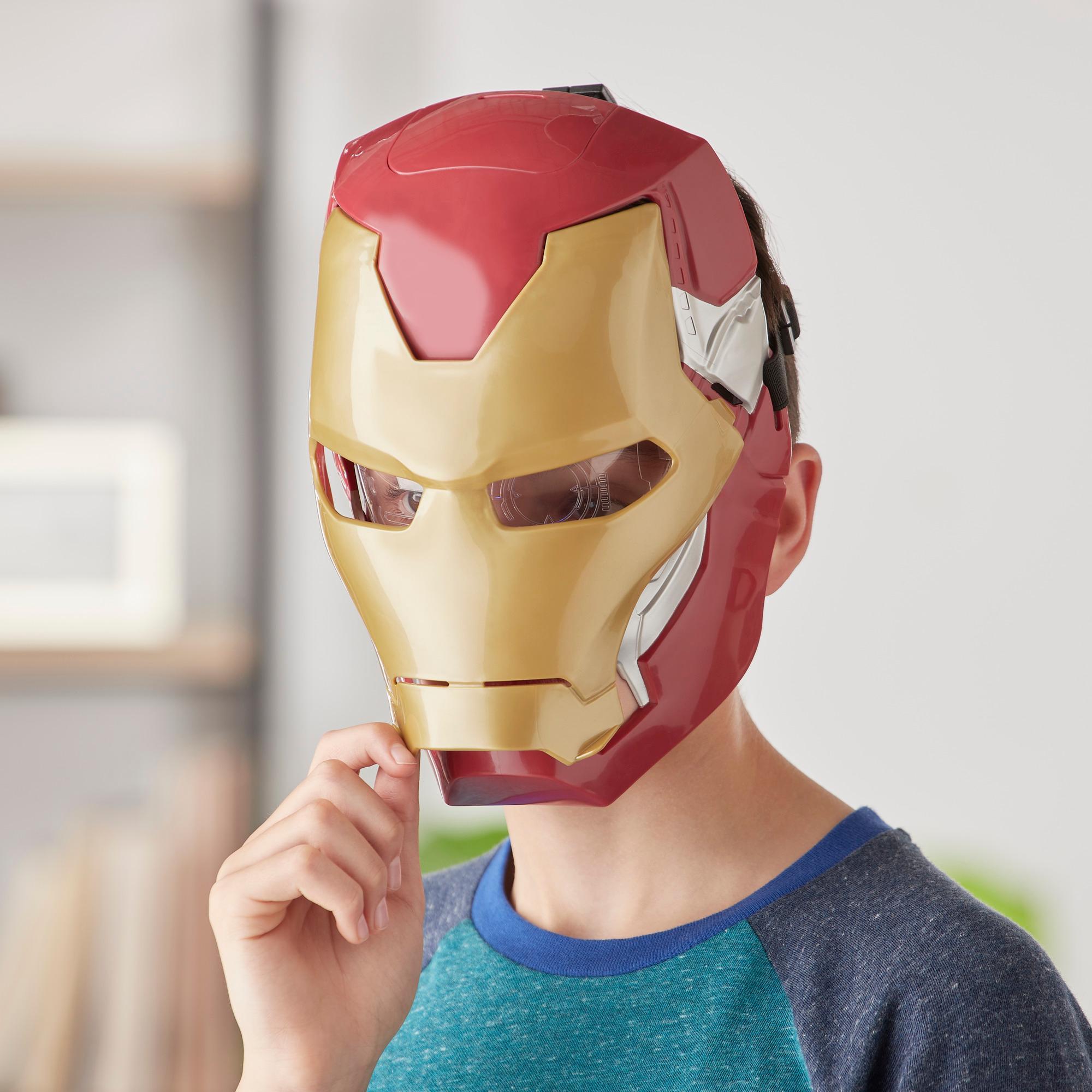 Marvel Avengers Masque à visière mobile d'Iron Man avec effets lumineux activés par la visière pour jeu costumé et jeu de rôle product thumbnail 1