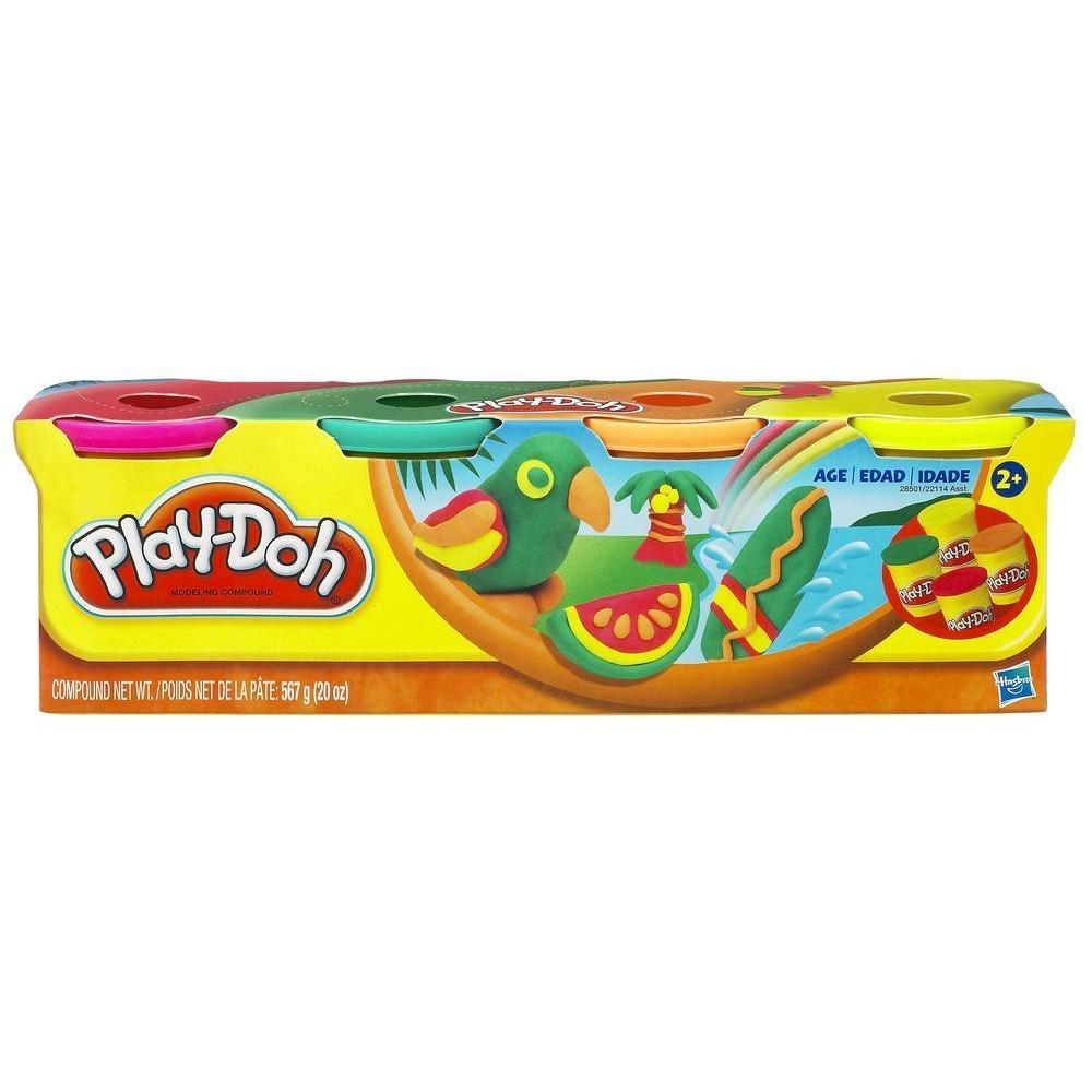 Play-doh Pack 4 Vasetti - Colori Tropicali product thumbnail 1