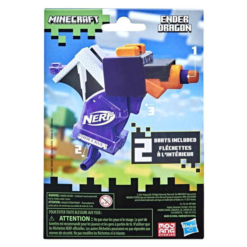 Nerf MicroShots Minecraft Ender Dragon Mini Blaster, Minecraft Dragon Mob Design, Includes 2 Official Nerf Elite Darts product image 1