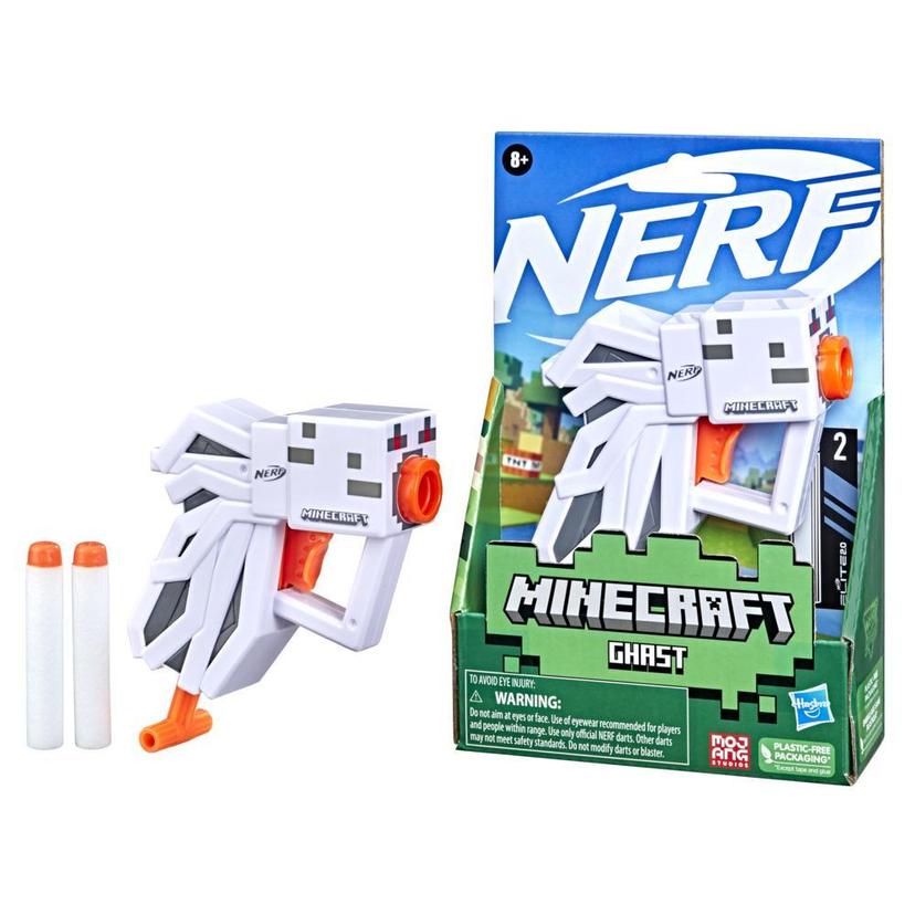 Nerf MicroShots Minecraft Ghast Mini Blaster, Minecraft Ghast Mob Design, Includes 2 Official Nerf Elite Darts product image 1