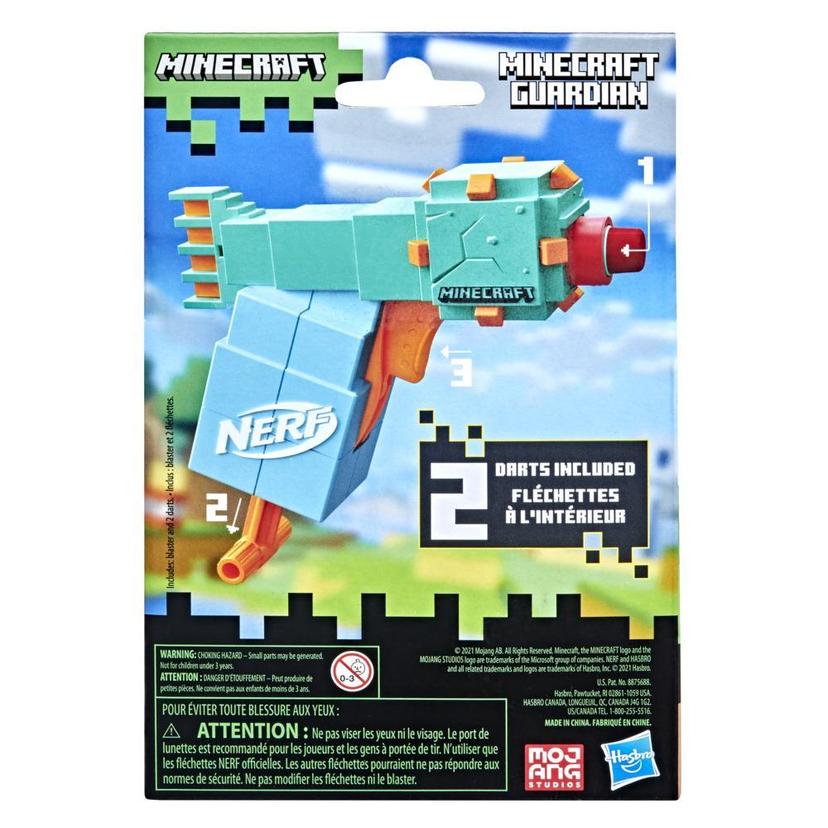 Nerf MicroShots Minecraft Guardian Mini Blaster, Minecraft Guardian Mob Design, Includes 2 Official Nerf Elite Darts product image 1