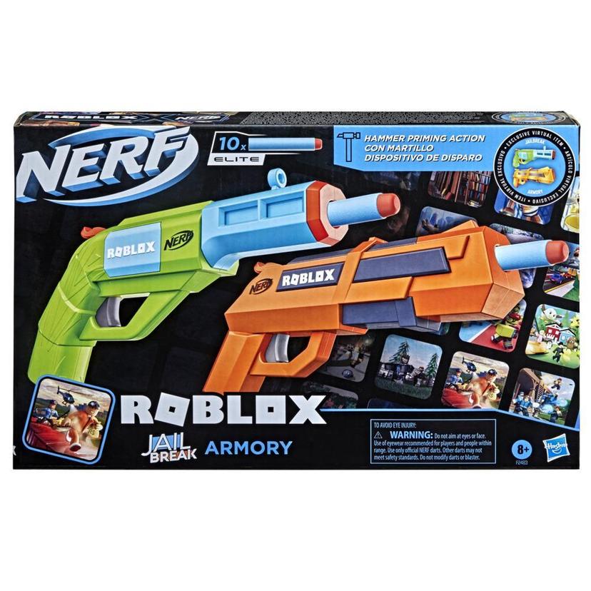 Lança Dardos Nerf Roblox Jailbreak Armory Kit com 2 Lançadores