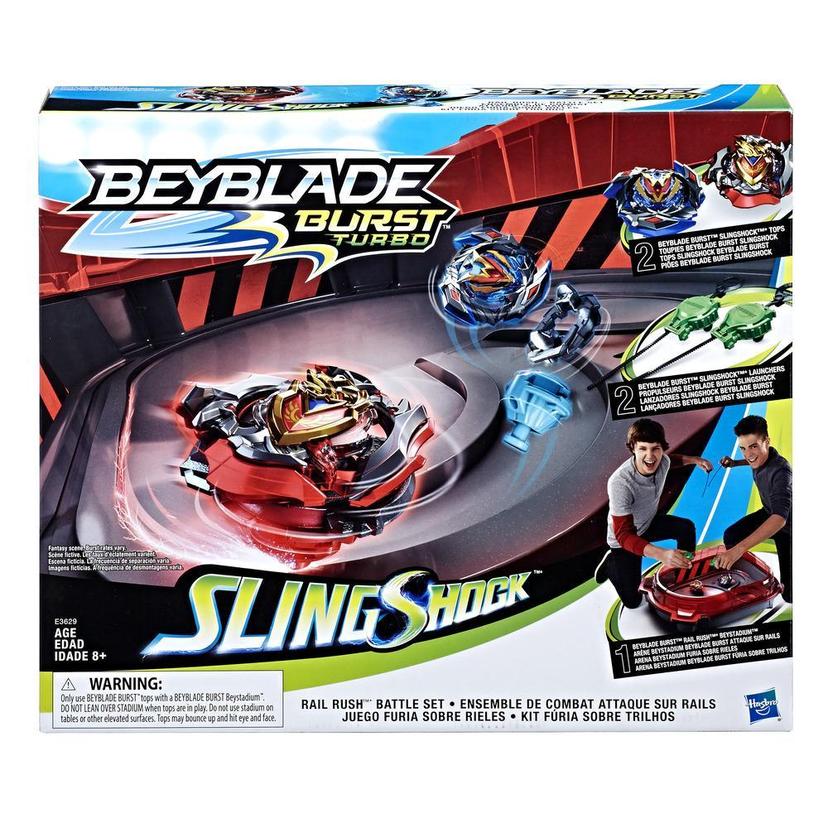 Beyblade Burst Turbo Slingshock - Kit de Batalha Rail Rush - Beyblade