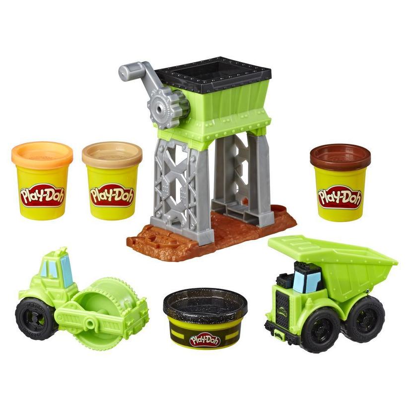 Play-Doh Wheels Gravel Yard Construction Toy with Non-Toxic Pavement Buildin' Compound Plus 3 Additional Colors product image 1
