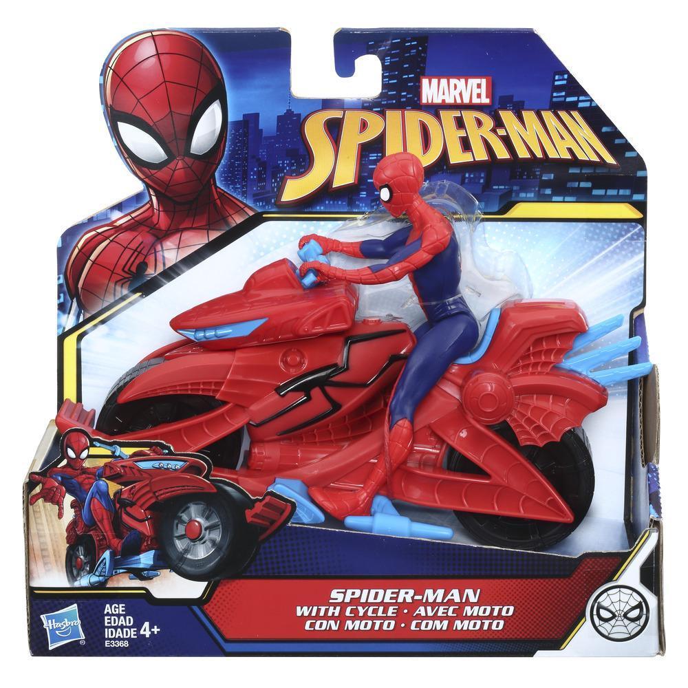 Figurina Spider-Man cu motocicleta, Marvel product thumbnail 1