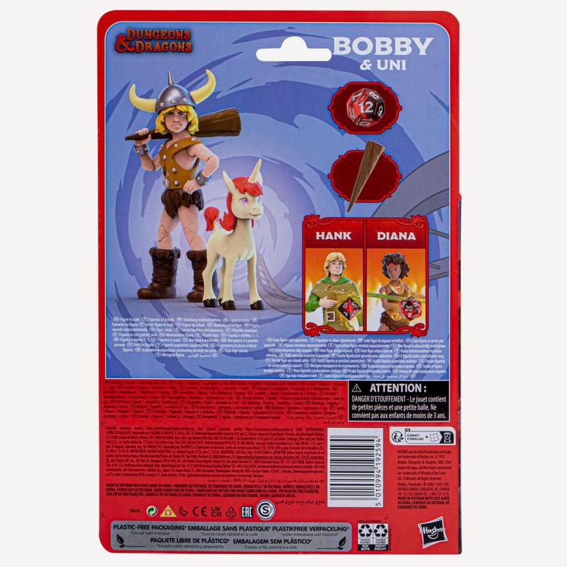 Dungeons & Dragons Cartoon Classics Bobby & Uni Action Figures 2-Pack, 6-Inch Scale product image 1