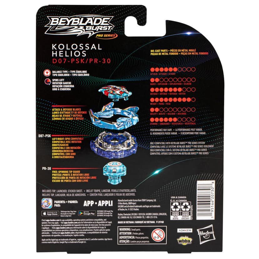 Beyblade Burst Pro Series Kolossal Helios Beyblade Starter Pack ...