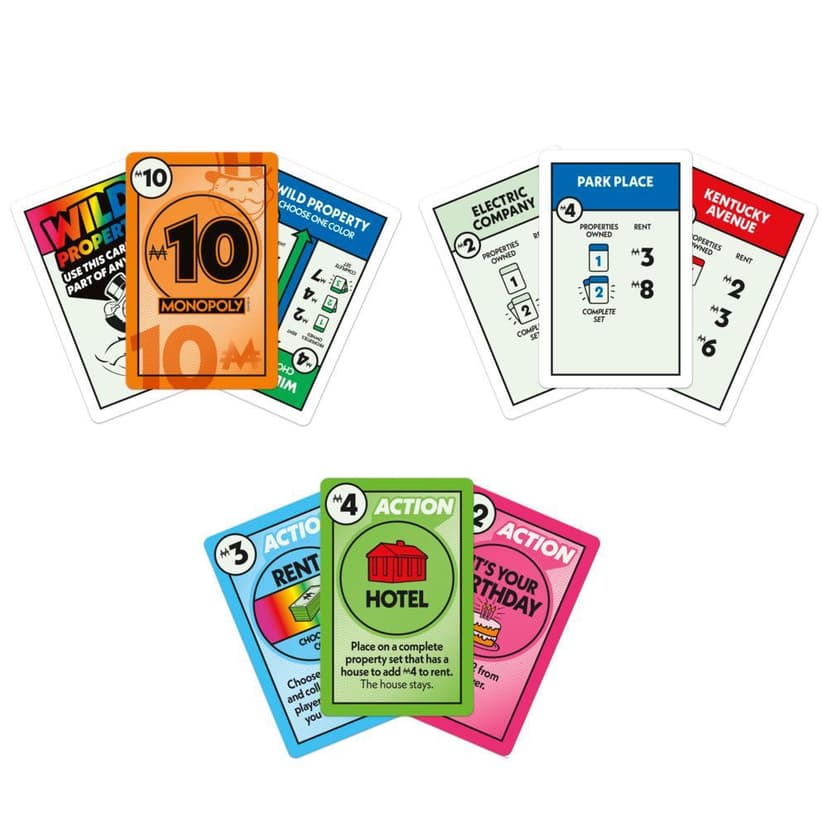 Monopoly Deal Card Game, Quick-Playing Family Card Game for 2-5 Players ...